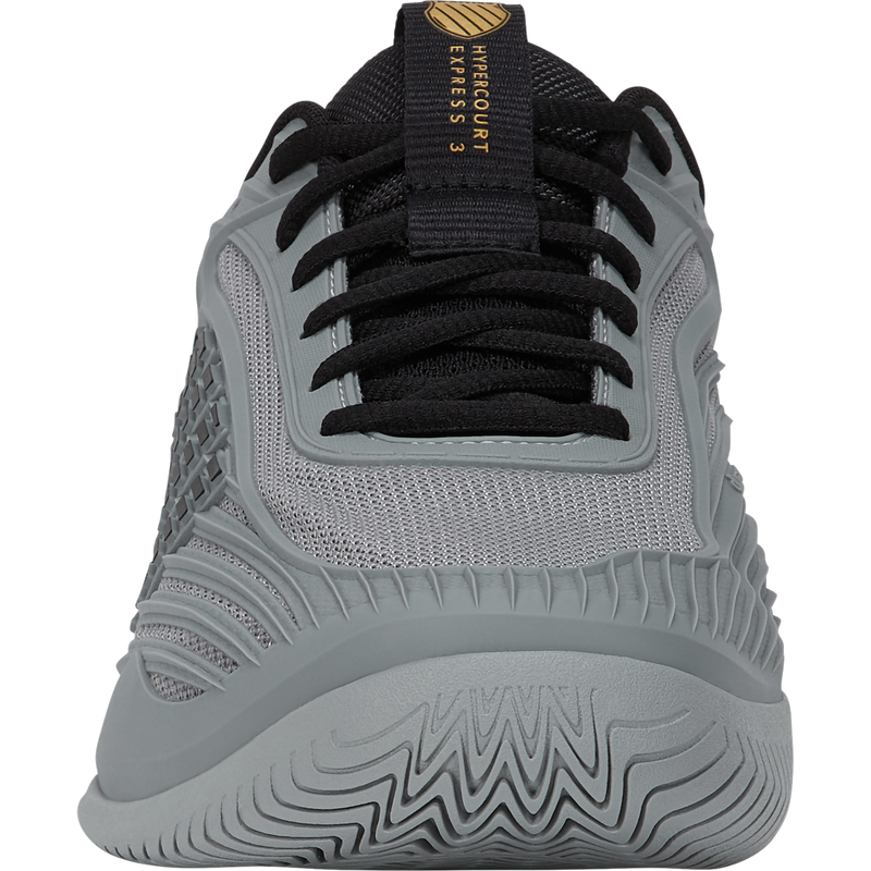 Men's Hypercourt Express 3, K-Swiss Men's Hypercourt Express 3 in 062-Gray/Moonless Night/Gold front