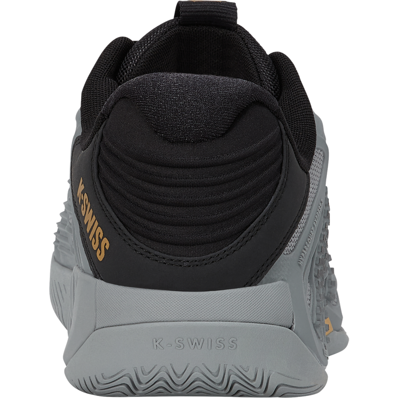 Men's Hypercourt Express 3, K-Swiss Men's Hypercourt Express 3 in 062-Gray/Moonless Night/Gold back