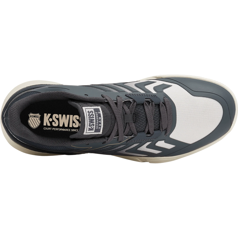 Men's Ultrashot Team 2, K-Swiss Men's Ultrashot Team 2 in Turbulence Pale Khaki Egret top view