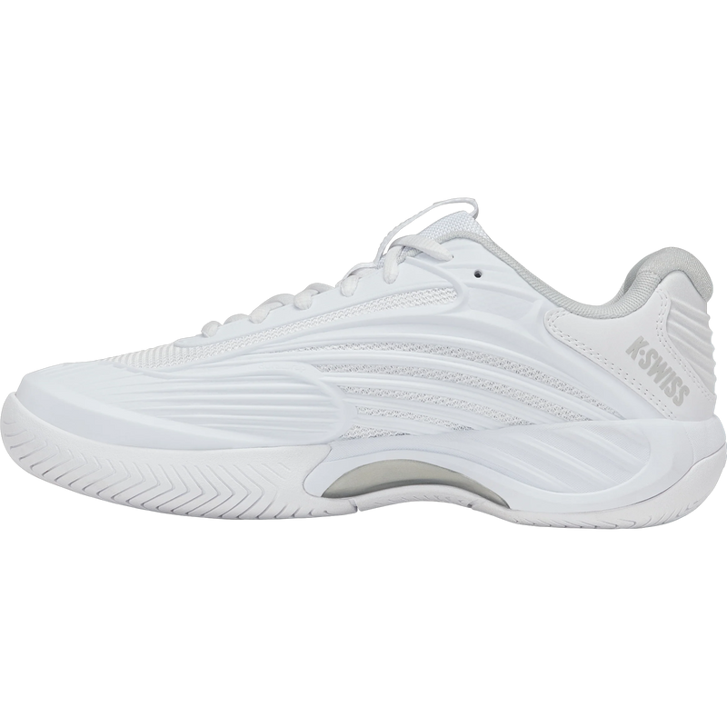 Women's Hypercourt Express 3 Wide, K-Swiss Women's Hypercourt Express 3 Wide in White/Dawn Blue Left