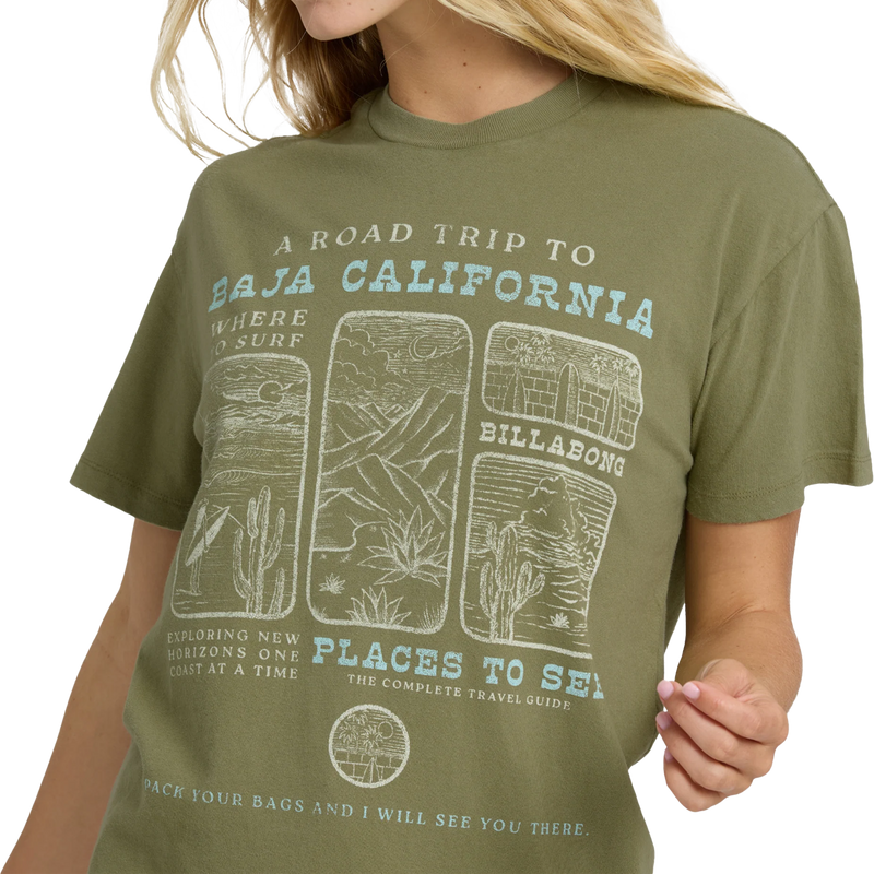 Women's Flying to the Moon Tee, Billabong Women's Flying to the Moon Tee Front