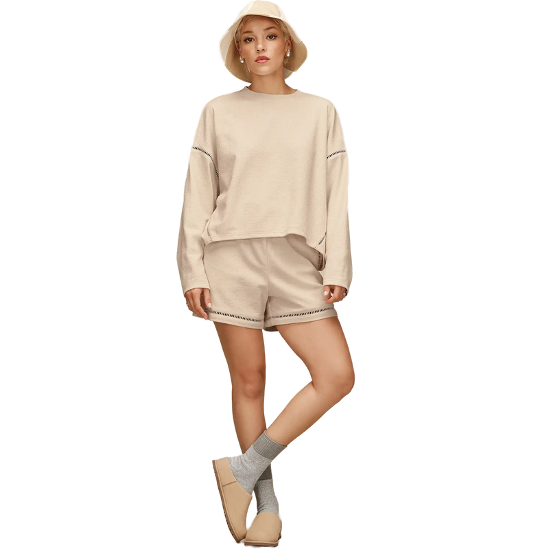 Women's Rib Knit Slouchy Quarter, Ugg Women's Rib Knit Slouchy Quarter on model