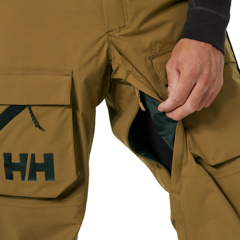 Men's Ullr D Shell Bib Pant, Helly Hansen Men's Ullr D Shell Bib Pant leg vent