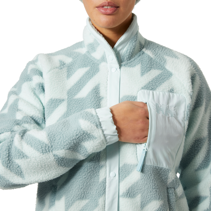 Women's Imperial Printed Pile Snap, Helly Hansen Women's Imperial Printed Pile Snap chest pocket