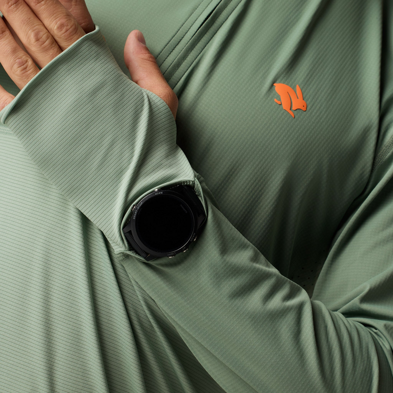 Men's Sunrunner UPF Hoodie, Rabbit Men's Sunrunner UPF Hoodie Sleeve