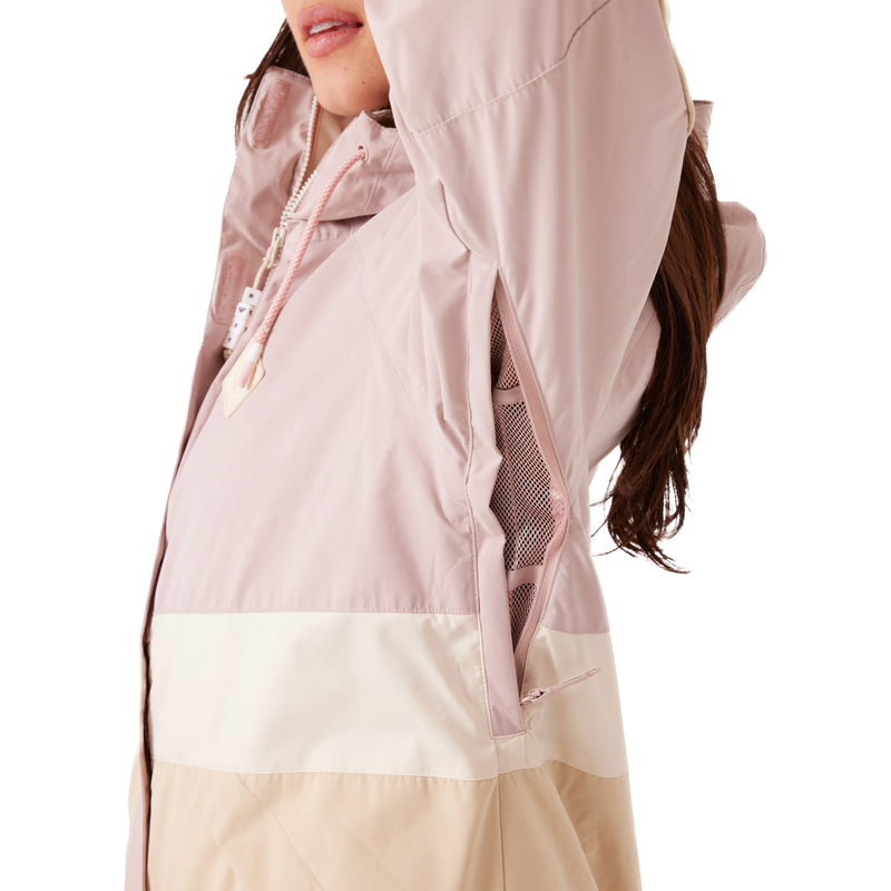 Women's Highridge Hoody Jacket, Roxy Women's Highridge Hoody Jacket Underarm Vent