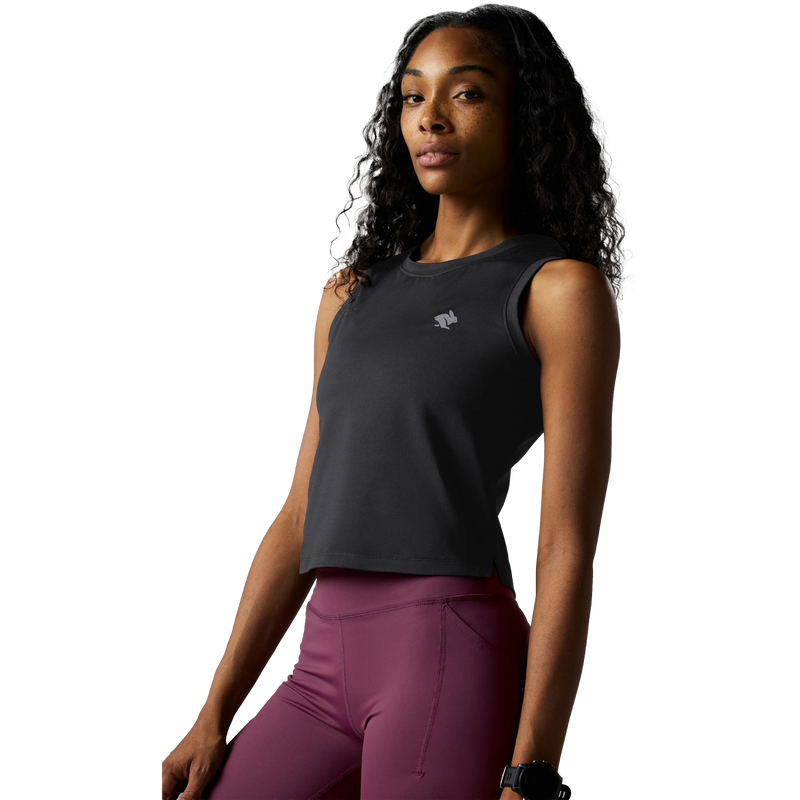 Women's EZ Cropped Tank, Rabbit Women's EZ Cropped Tank 3/4 Front