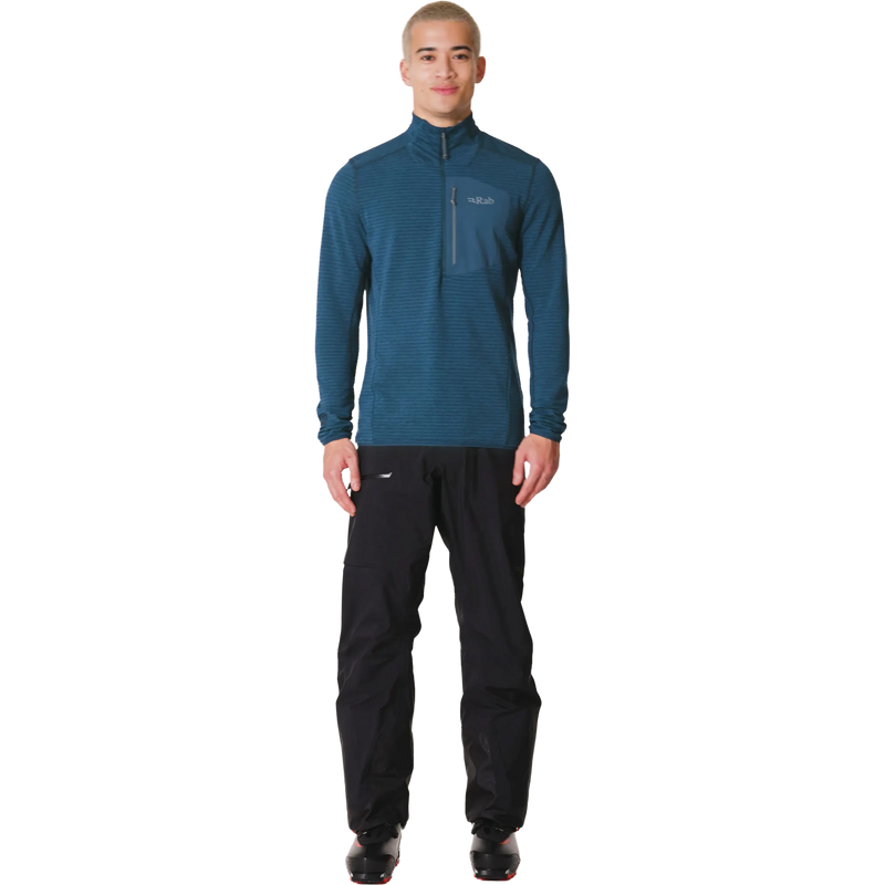 Men's Khroma Diffuse GTX Pants, Rab Men's Khroma Diffuse GTX Pants in BLK-Black front full length