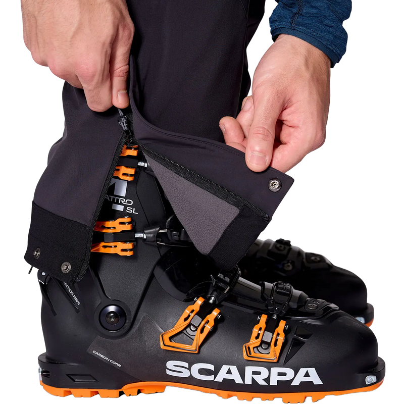 Men's Khroma Diffuse GTX Pants, Rab Men's Khroma Diffuse GTX Pants in BLK-Black cuff zipper