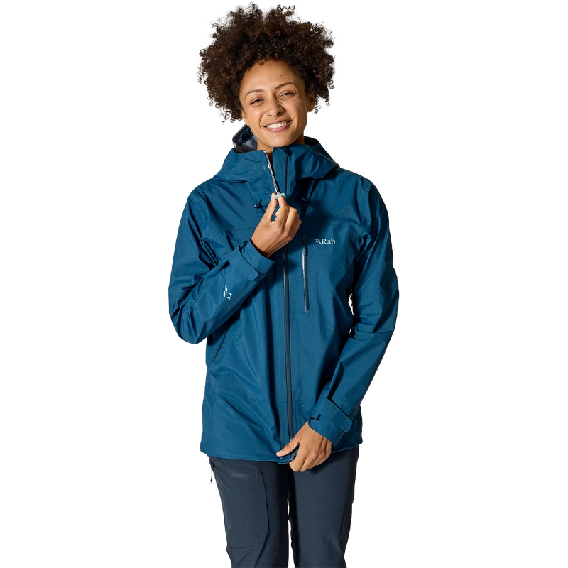 Women's Firewall Mountain Jacket, Rab Women's Firewall Mountain Jacket front on model