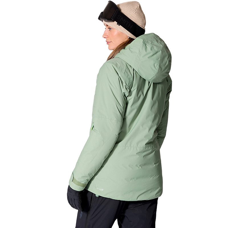 Women's Optical Waterproof Down Jacket, Rab Women's Optical Waterproof Down Jacket back on model