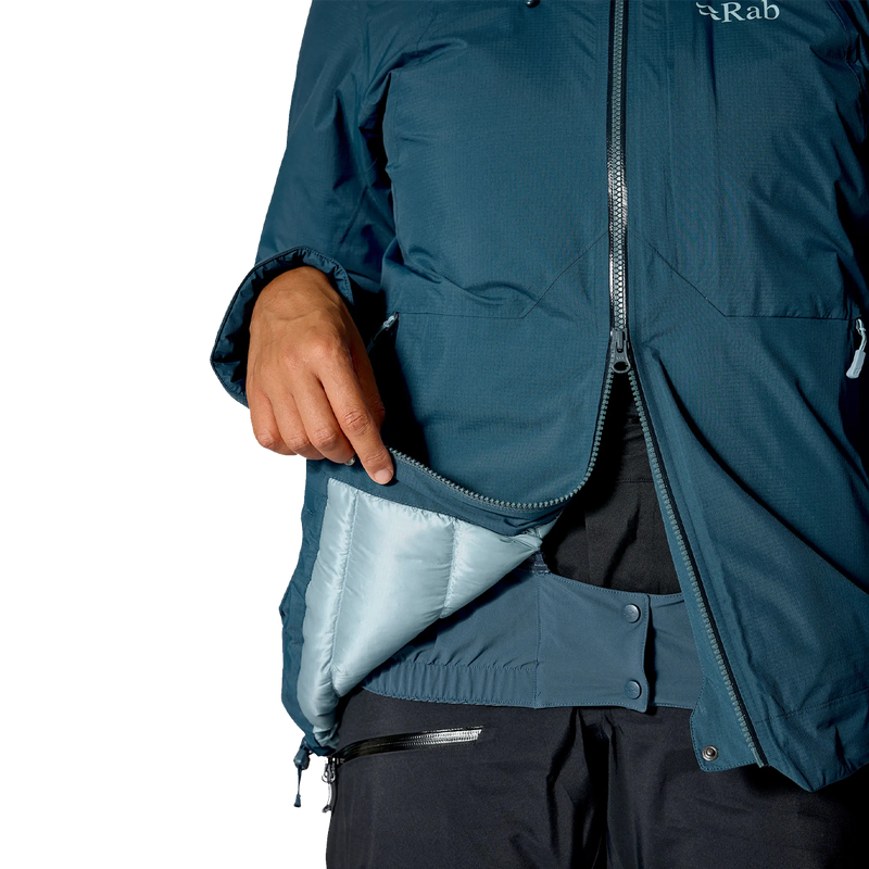 Women's Optical Waterproof Down Jacket, Rab Women's Optical Waterproof Down Jacket reverse zipper