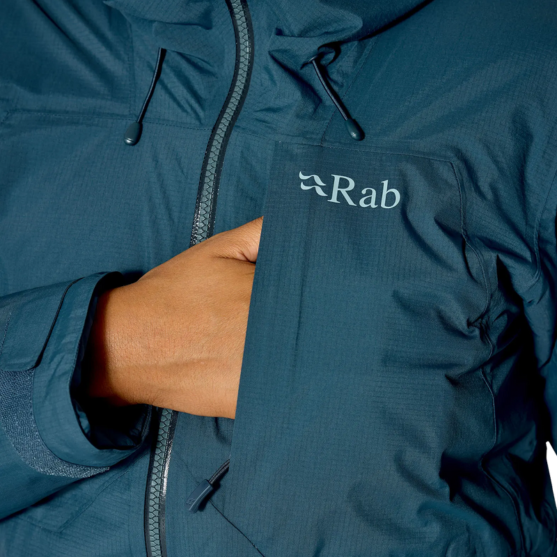 Women's Optical Waterproof Down Jacket, Rab Women's Optical Waterproof Down Jacket chest pocket