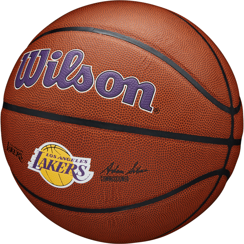 NBA Team Alliance Basketball Lakers - 29.5", Wilson NBA Team Alliance Basketball Lakers 3/4 Front