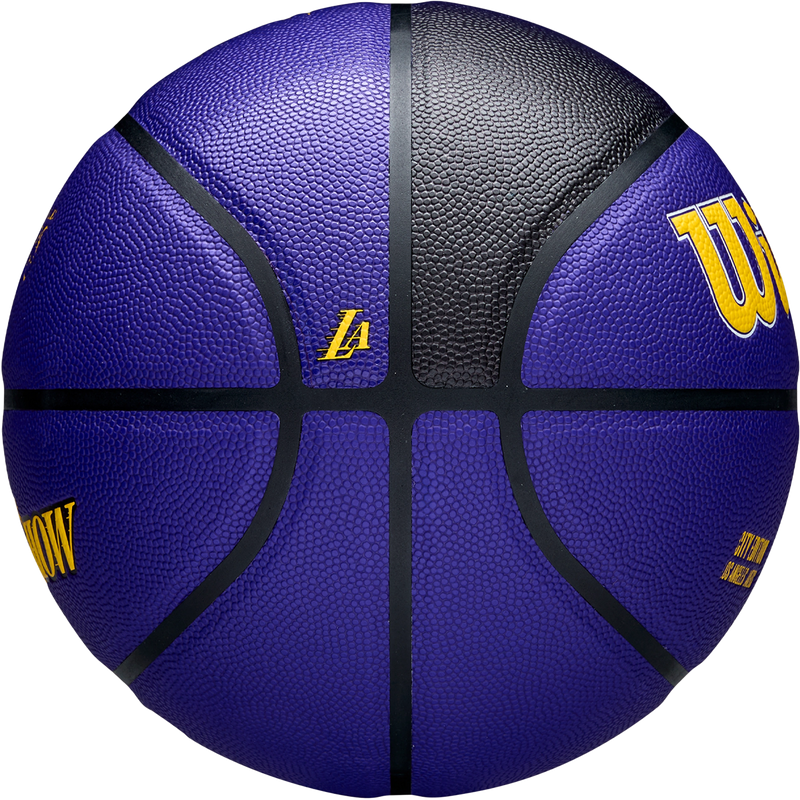 NBA Team City Collector Lakers Basketball - 29.5", Wilson NBA Team City Collector Lakers Basketball Side