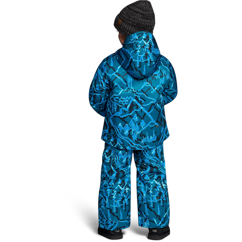 Obermeyer Youth Ashor Jacket in 26167 Magic Forest back full length with matching pants