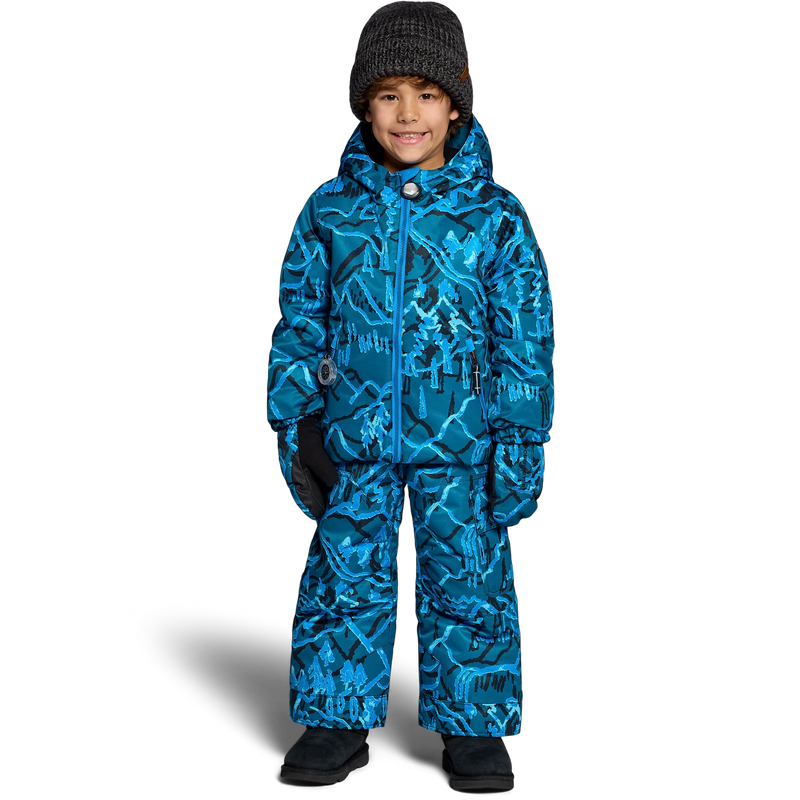 Obermeyer Youth Ashor Jacket in 26167 Magic Forest front full length with matching pants
