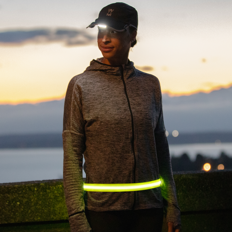 Optic Beam 360 Rechargeable Belt, Amphipod Optic Beam™ 360 Belt as belt on runner