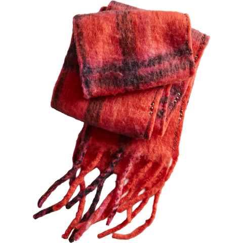 Women's Highland Plaid Skinny Scarf