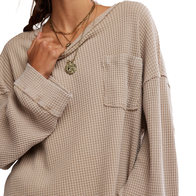 Women's Dawson Pocket Thermal, Free People Women's Dawson Pocket Thermal Chest Pocket