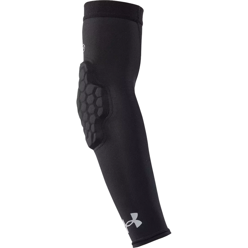 Youth UA Gameday Pro Padded Elbow Sleeve, Under Armour Youth UA Gameday Pro Padded Elbow Sleeve in black side view