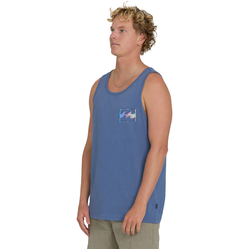 Men's Crayon Wave Premium Tank, Billabong Men's Crayon Wave Premium Tank 3/4 Front