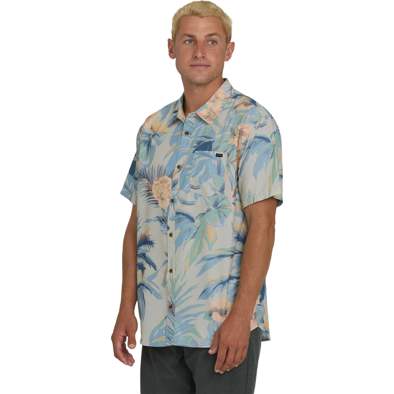 Men's Sundays Lounge Short Sleeve, Billabong Men's Sundays Lounge Short Sleeve 3/4 Front