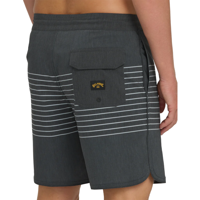Men's 73 Low Tide 18" Boardshorts, Billabong Men's 73 Low Tide 18" Boardshorts in BLK-Black back right