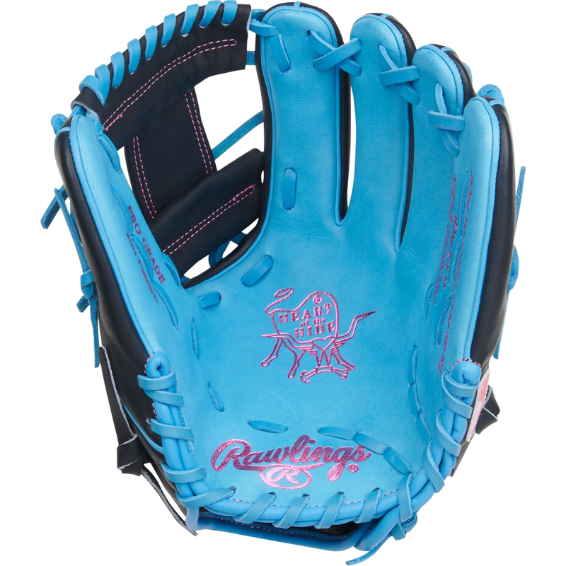 Heart of the Hide Infield 11 3/4" Pro I-Web, Rawlings Heart of the Hide Infield 11 3/4" Pro I-Web in Columbia Blue/Navy palm