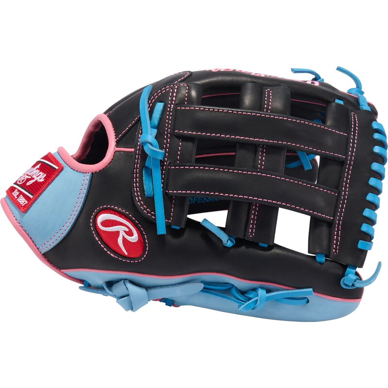 R9 12.75" Pro H-Web, Rawlings R9 12.75" Pro H-Web in Black/Columbia Blue outside thumb