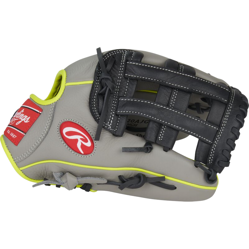 Youth Select Pro Lite Judge 12" H-Web, Rawlings Youth Select Pro Lite Judge 12" H-Web in Grey/Black outside profile thumb