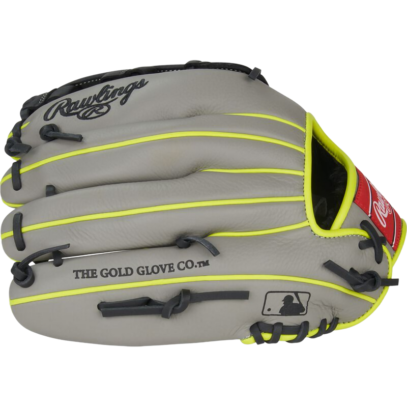 Youth Select Pro Lite Judge 12" H-Web, Rawlings Youth Select Pro Lite Judge 12" H-Web in Grey/Black outside profile small finger