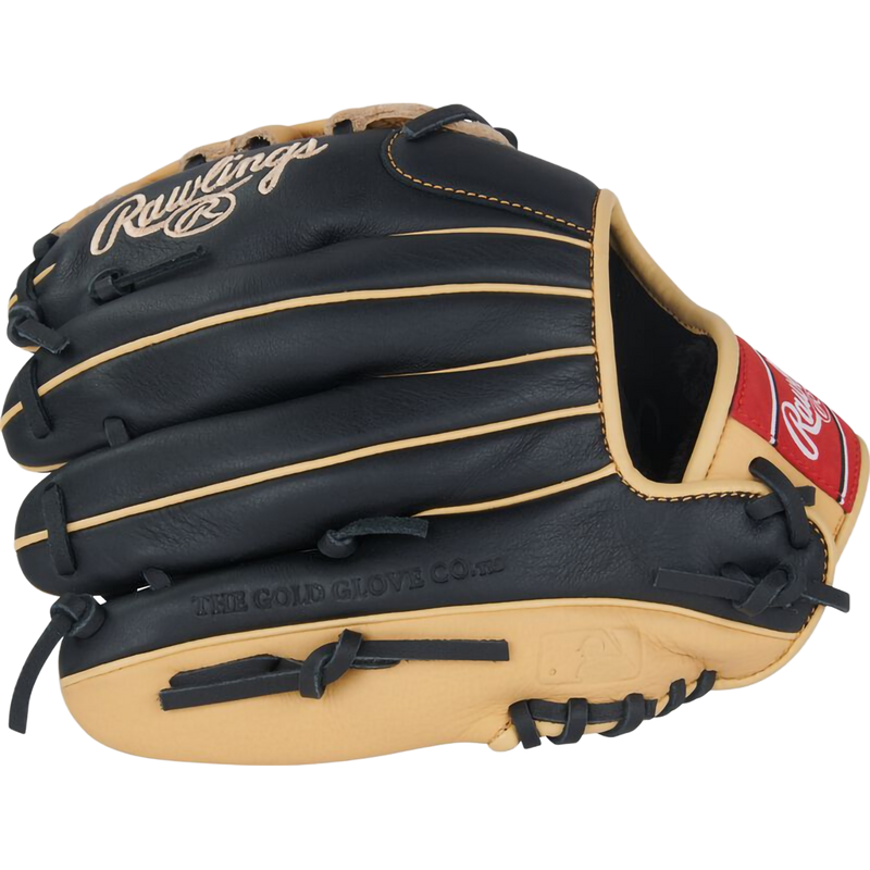 Youth Select Pro Lite Tatis Jr 11" Pro H-Web, Rawlings Youth Select Pro Lite Tatis Jr 11" Pro H-Web in Black/Camel side view