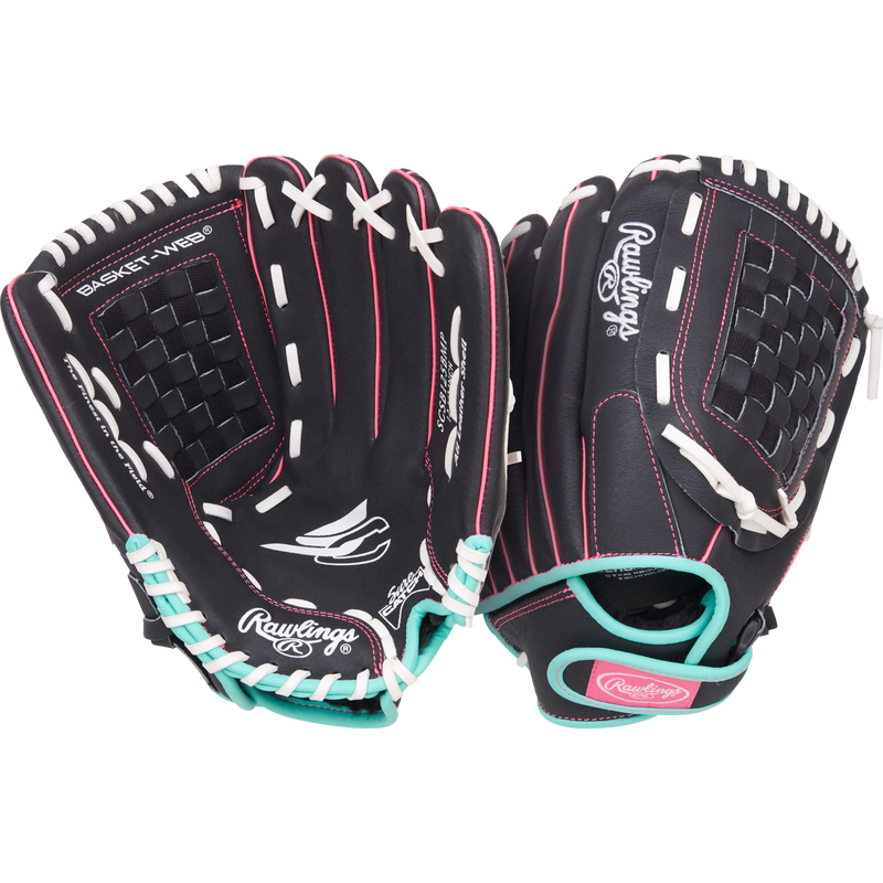 Youth Sure Catch Fastpitch - 12.5" Basket Web, Rawlings Youth Sure Catch Fastpitch - 12.5" Basket Web Front and Back
