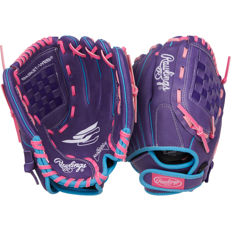 Youth Sure Catch Fastpitch - 11" Basket Web, Rawlings Youth Sure Catch Fastpitch - 11" Basket Web Front and Back