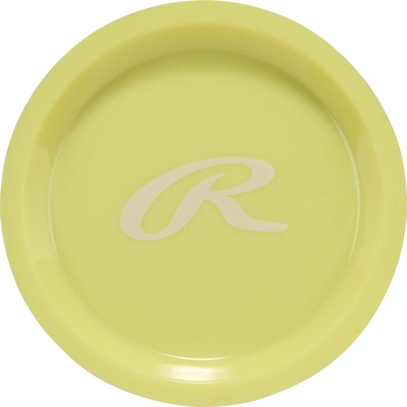 Clout -11 Tee Ball 2 5/8", Rawlings Clout -11 Tee Ball 2 5/8" in Yellow end cap top