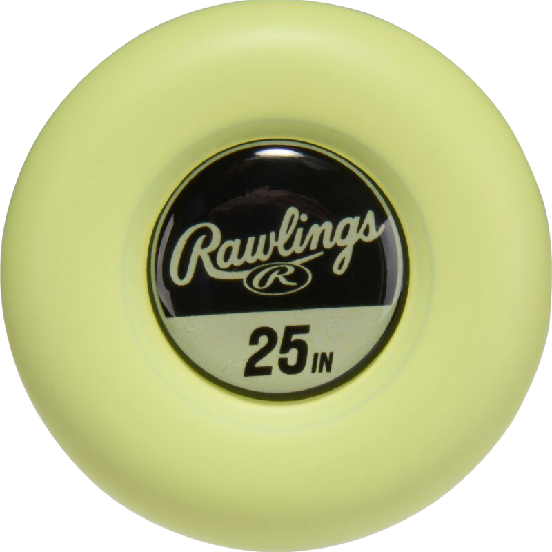 Clout -11 Tee Ball 2 5/8", Rawlings Clout -11 Tee Ball 2 5/8" in Yellow end cap bottom