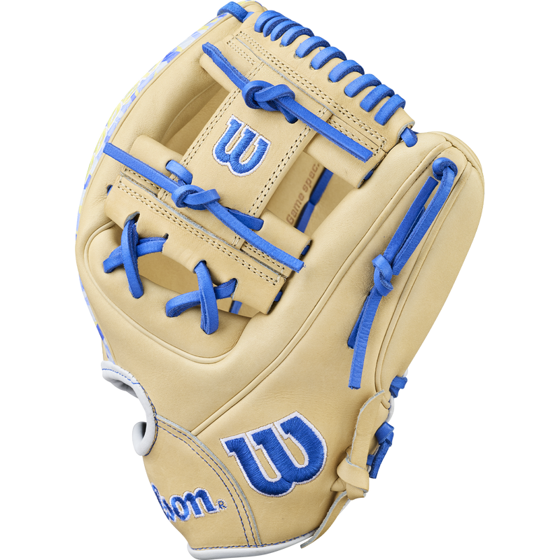 A2000 Witt Jr GM Infield - 11.75" H-Web, Wilson A2000 Witt Jr GM Infield - 11.75" H-Web in Blonde/Blue Camo outside thumb