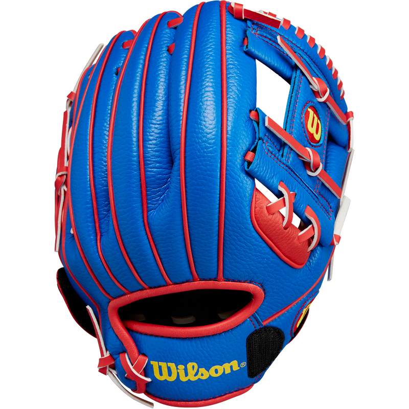 A200 EZ Catch - 10", Wilson A200 EZ Catch - 10" in Royal/Red/Yellow