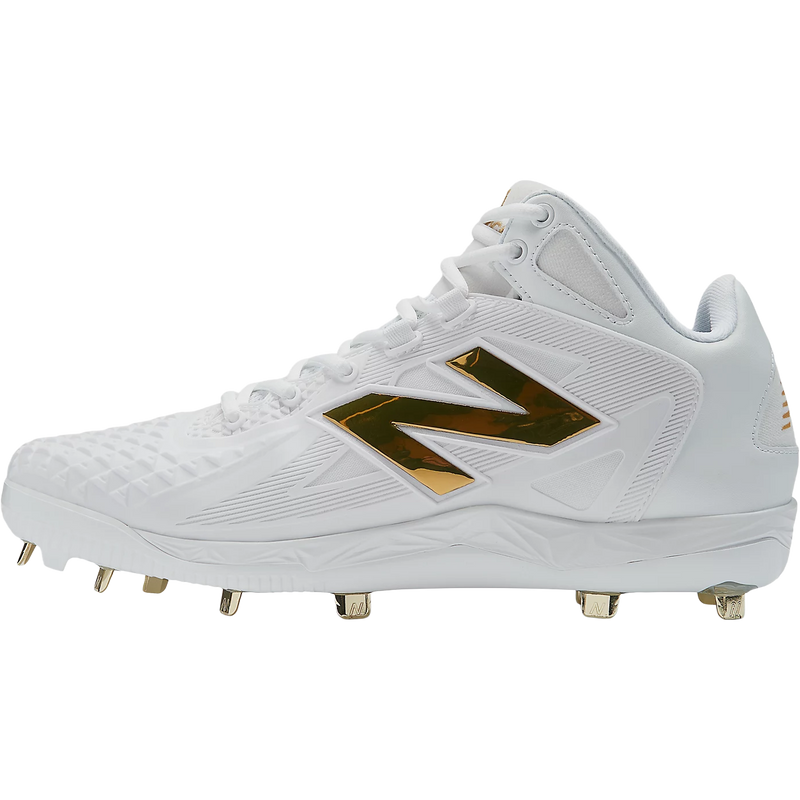 Men's FuelCell Ohtani 1 Metal, New Balance Men's FuelCell Ohtani 1 Metal in White/Metallic Gold inside right