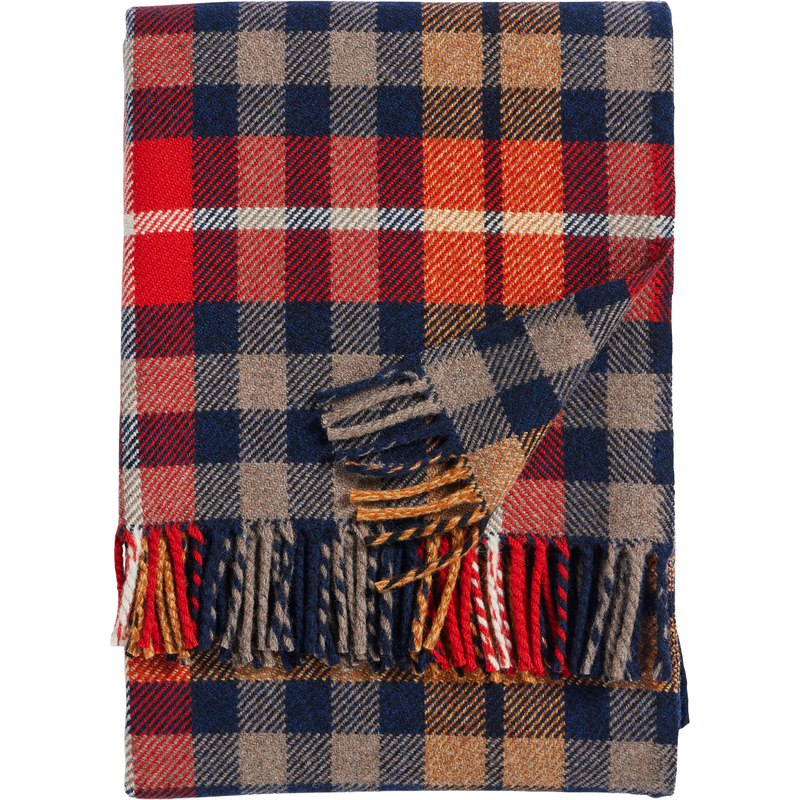Fireside Throw, Pendleton Fireside Throw in Hickory Navy Rust folded