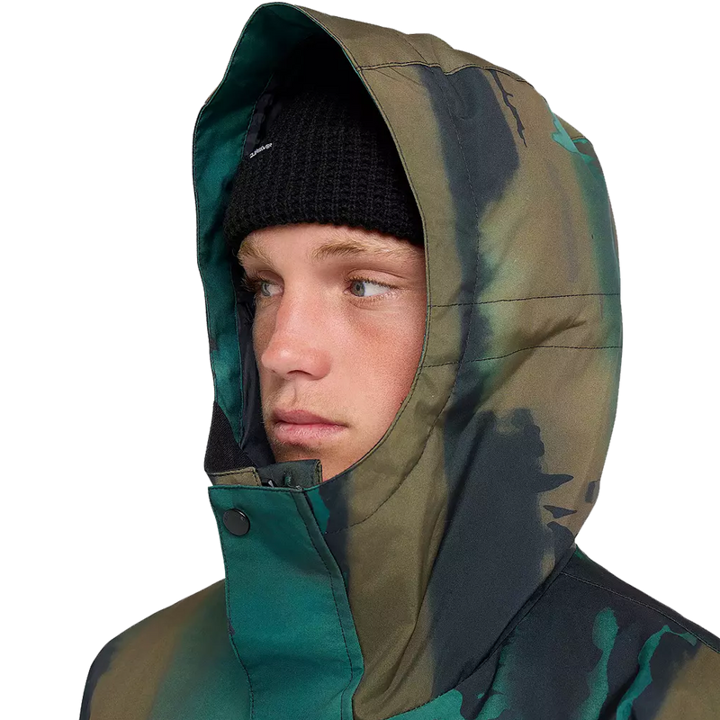 Men's Mission Printed Jacket, Quiksilver Men's Mission Printed Jacket hood