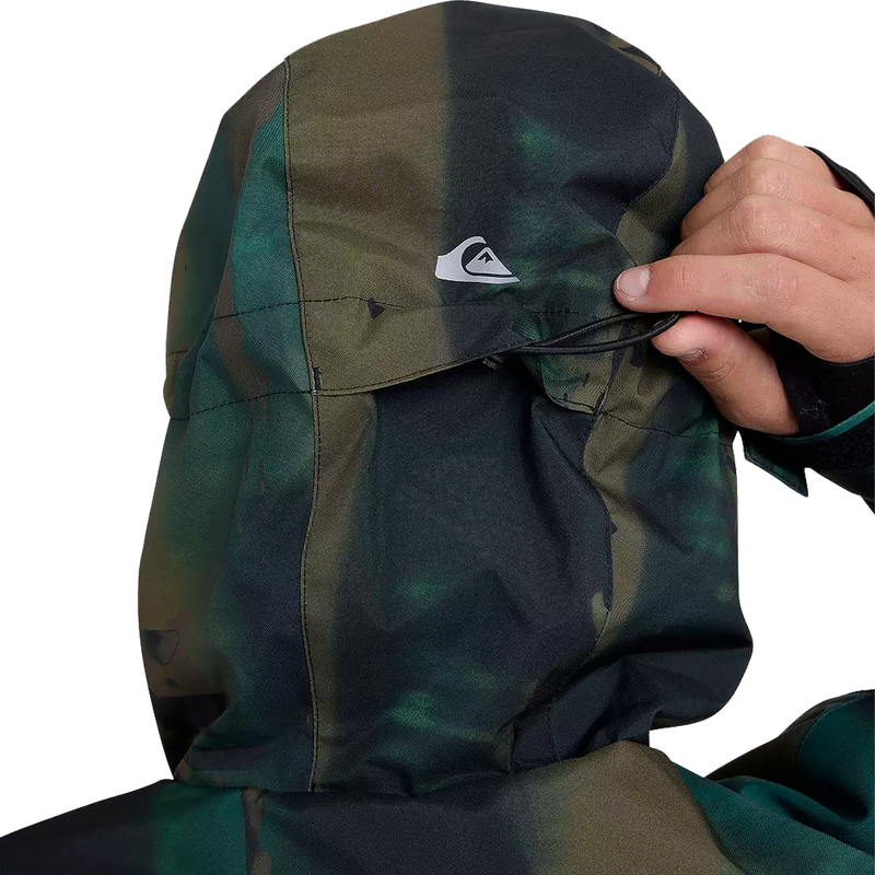 Men's Mission Printed Jacket, Quiksilver Men's Mission Printed Jacket hood cinch