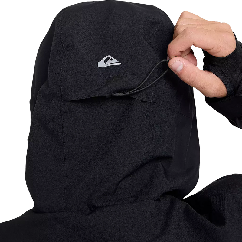 Men's Mission Solid Jacket, Quiksilver Men's Mission Solid Jacket hood cinch