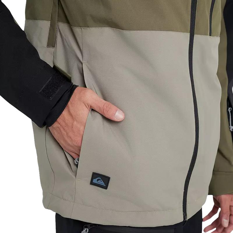 Men's Sycamore Block 20K Jacket, Quiksilver Men's Sycamore Block 20K Jacket hand pocket