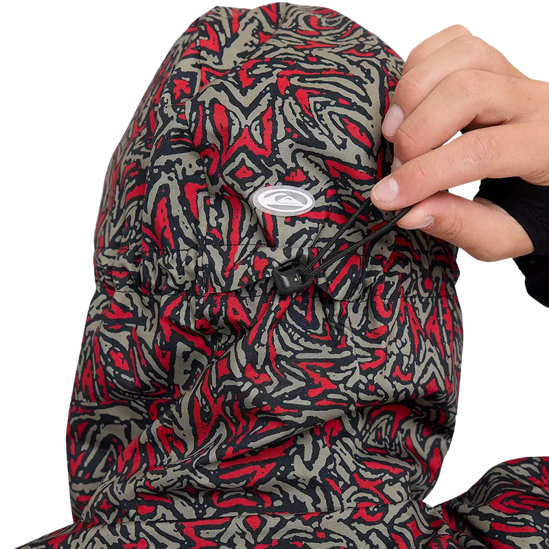 Men's High Altitude 20K Jacket, Quiksilver Men's High Altitude 20K Jacket hood back with cinch