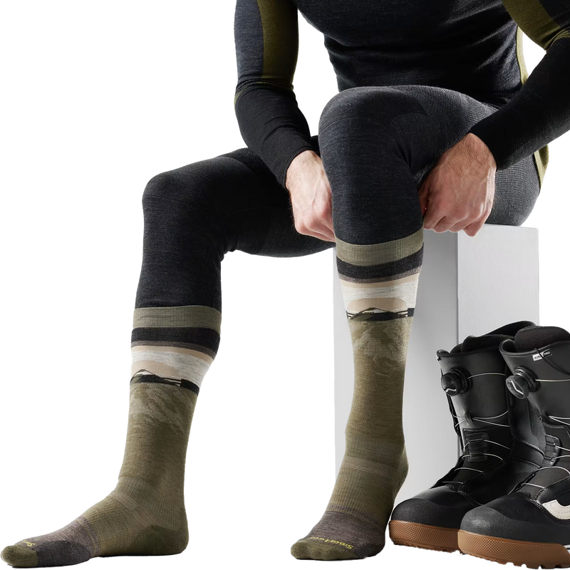 Snowboard Mountain Sunrise OTC Socks, Smartwool Snowboard Mountain Sunrise OTC Socks Lifestyle
