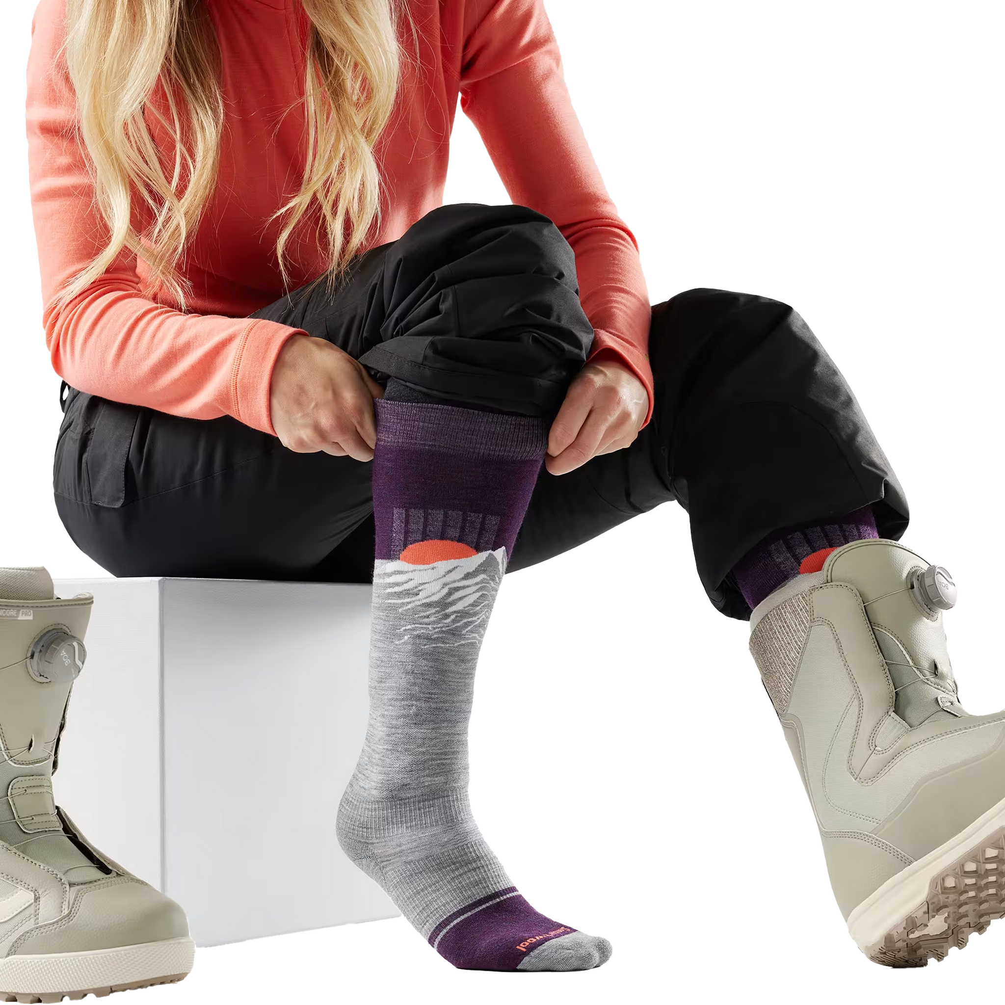 Women's Snowboard Valley Sunset OTC Socks alternate view