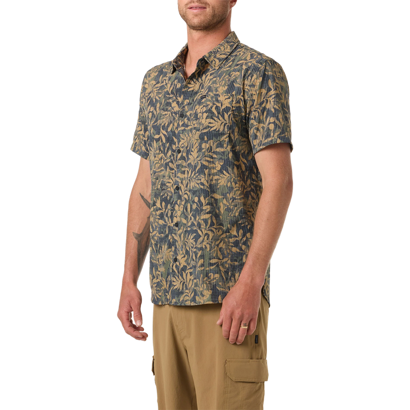 Men's TRVLR Perforated Printed Standard Short Sleeve, O'Neill Men's TRVLR Perforated Printed Standard Fit Shirt sleeve