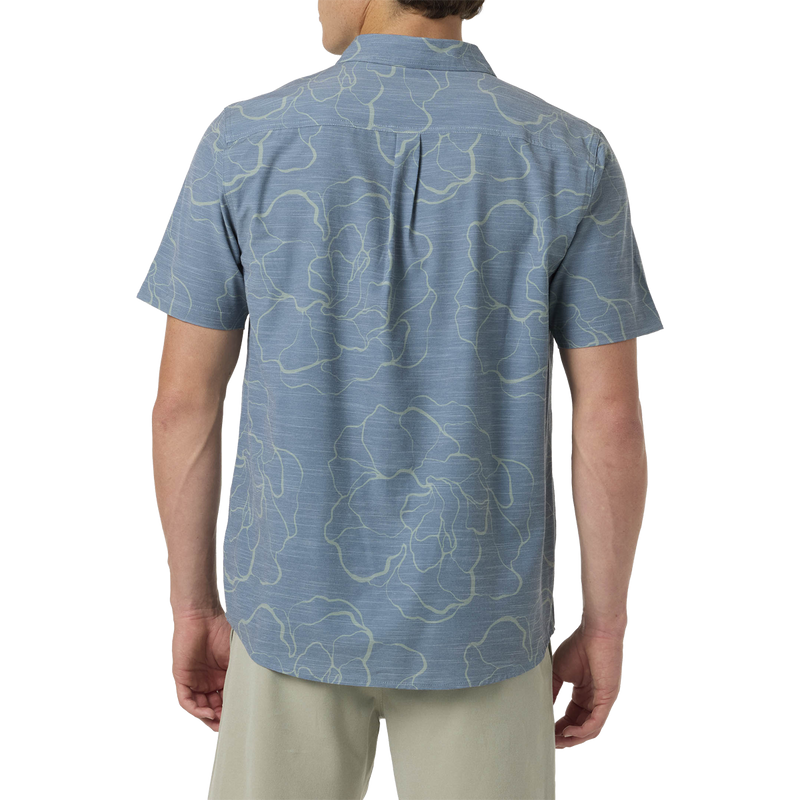 Men's UPF Slub Relaxed Fit Short Sleeve, O'Neill Men's UPF Slub Relaxed Fit Shirt back on model